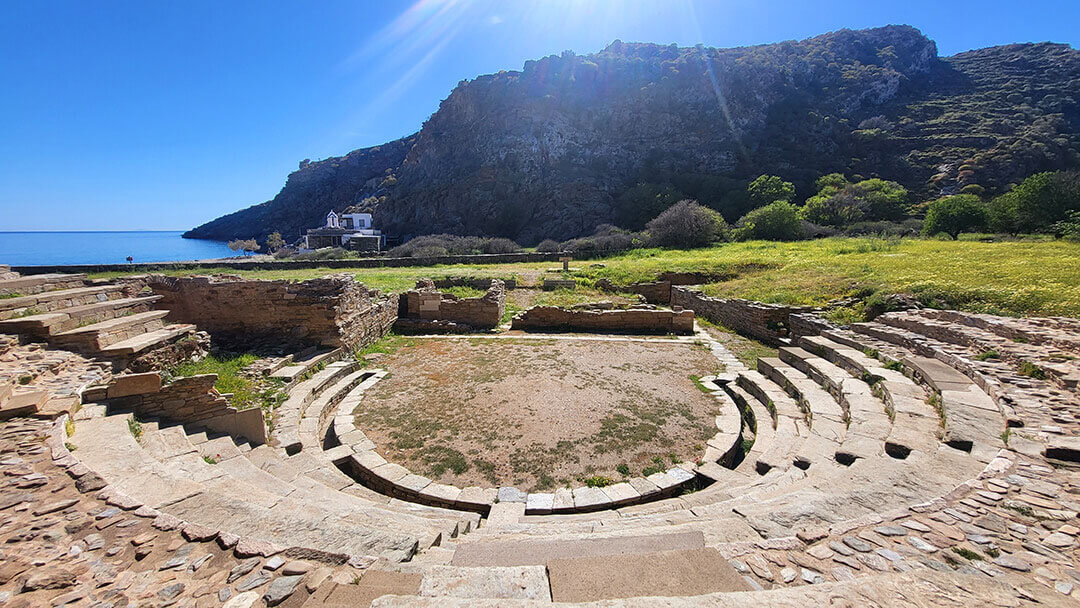 The ancient theatre of Karthaea in Kea island.